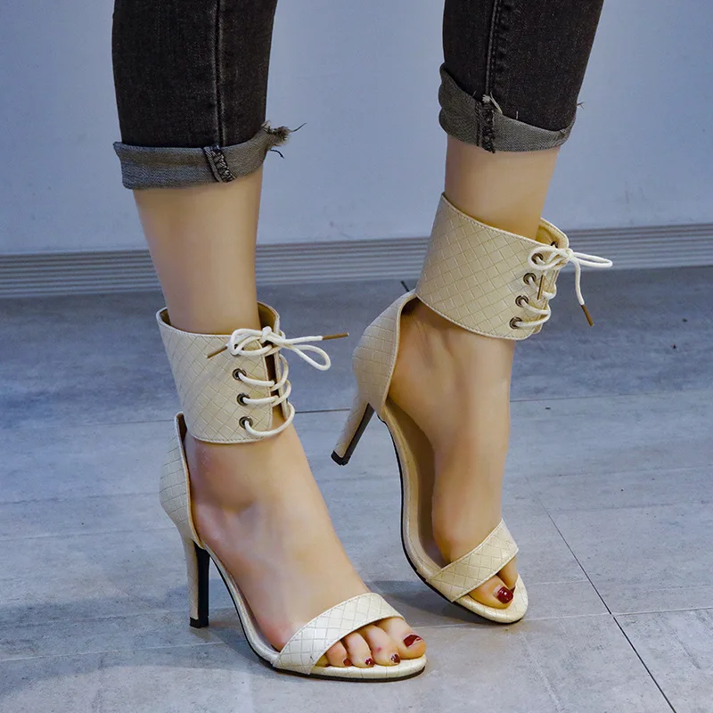 

Cross Fashion Womens Shoes 2021 Roman Sandals Cross-Shoes Strappy Heels Large Size Luxury Gladiator Sexy Comfort Low Leopard Lac