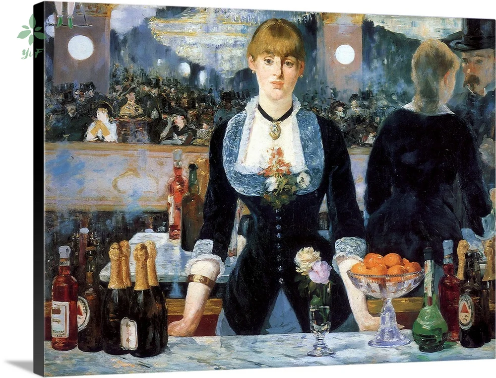 

Bar At The Folies Bergere украшение на стену, живопись маслом Печать на холсте художественное оформление для помещений