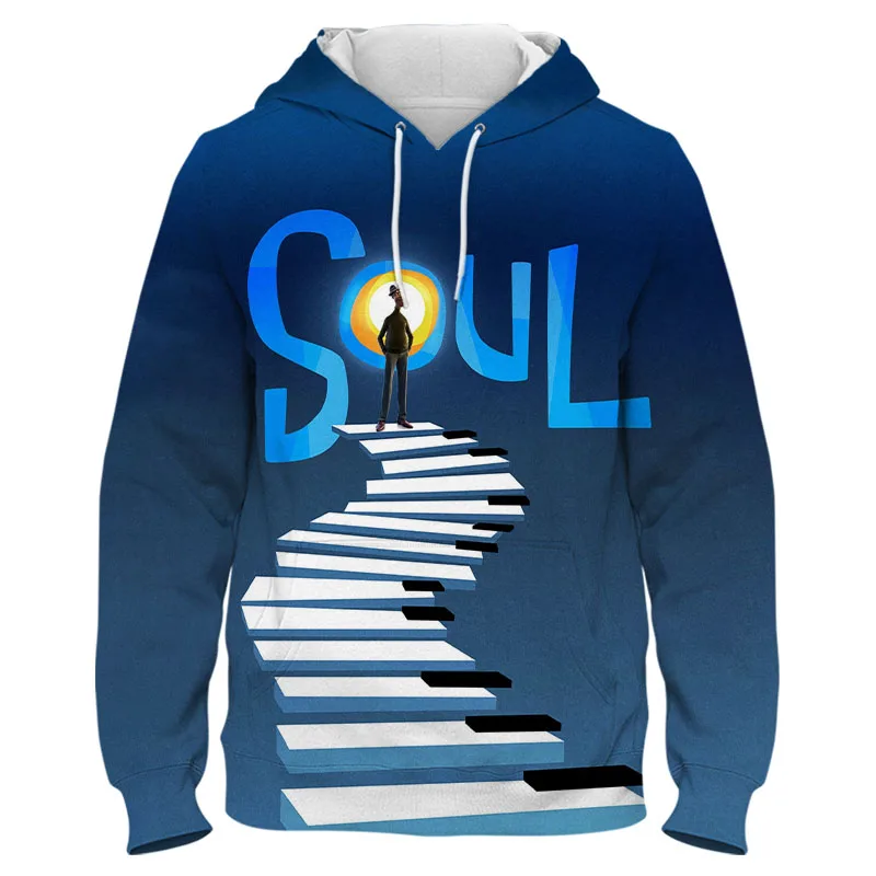 

Pixar Soul 3D Print Hoodies Men Women Children Sweatshirts Fashion Long Sleeve Cartoon Anime Pullover Boy Girl Kids Top Clothing
