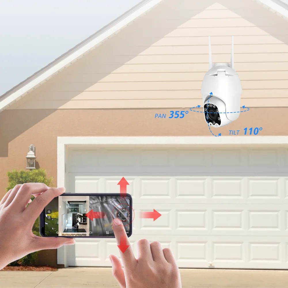 

PTZ Speed Dome WiFi IP Camera 1080P 5MP Outdoor 5X Zoom Wireless Camera Night Vision 35m Two-Way Audio CCTV Surveillance CamHi