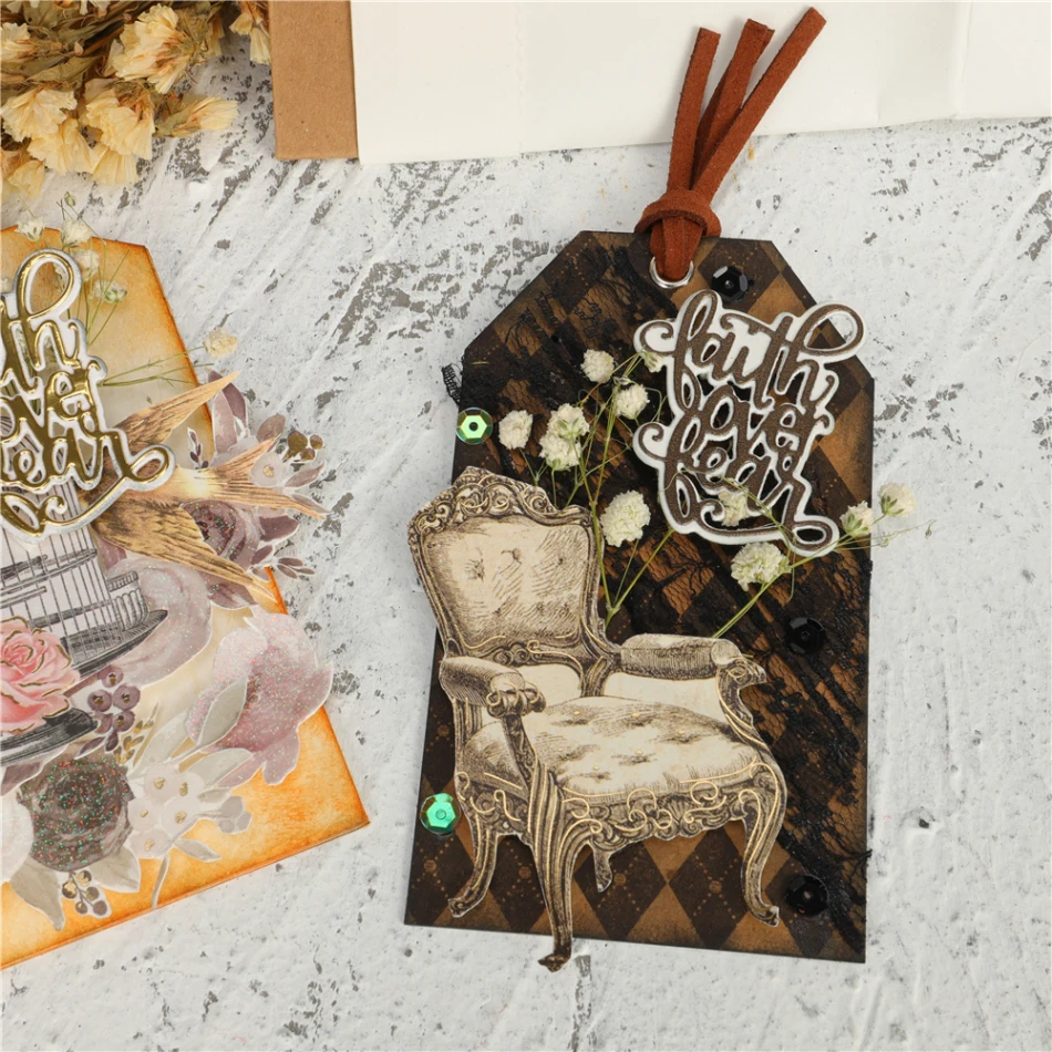 

YaMinSanNiO Love Letter Metal Cutting Dies for Scrapbooking Paper Card Making Album Punch Knife Frame Cutter Die Crafts Stencils