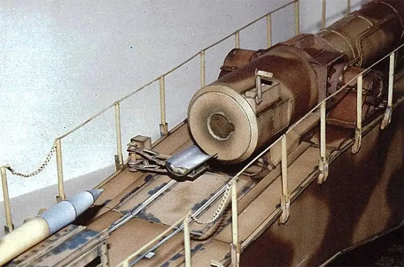 90 см Второй мировой войны немецкая армия K5 поезд пистолет Leopold DIY 3D бумажная карточка модель Конструкторы строительные игрушки Военная Модель