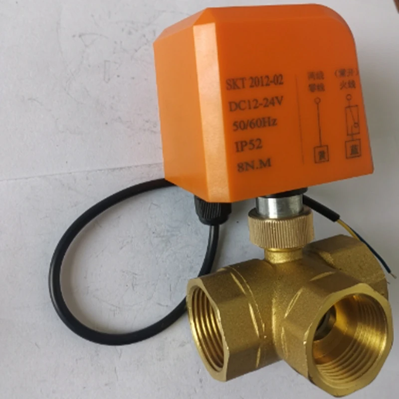 

3 Way Motorized Ball Valve Electric 3 Line 3 Way Control AC 220V LS'D Tool for Water, Gas, Oil