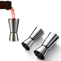 stainless steel double head cocktail shaker measure cup 1530ml or2040ml silver cocktail jigger wine measure device layered cup