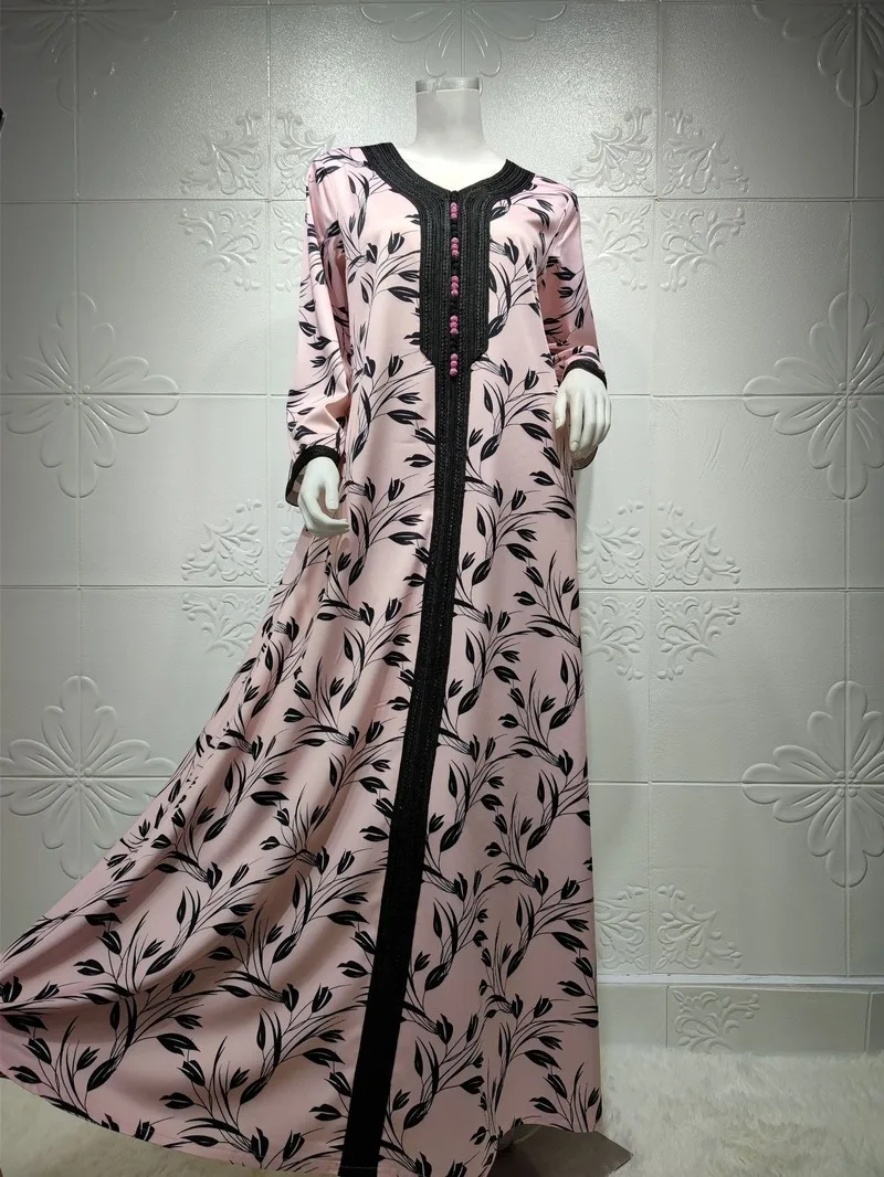 Платье Рамадан ИД Мубарак хиджаб для женщин модная мусульманская Этническая