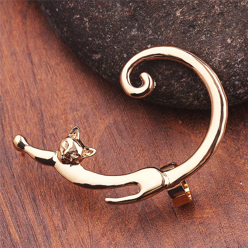 

New creative silent style cute cartoon animals, ladies three-dimensional cat earrings earrings