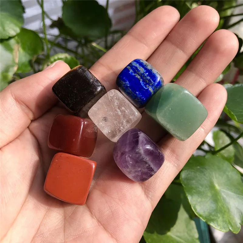 

1 комплект из семи чакра натуральный кристалл yoga энергии камень, реики кварц для лечения украшения дома полировки подарок