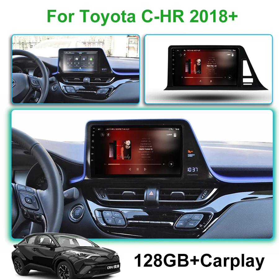 64 ГБ Android 10 0 2Din автомобильный мультимедийный плеер GPS для TOYOTA CHR C-HR ZOA GU Авторадио