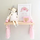 С бусинами-Кисточками, украшение для детской комнаты, домашнее украшение, цветная сосновая доска Makaron, 1 шт., настенный подвесной фотореквизит в скандинавском стиле