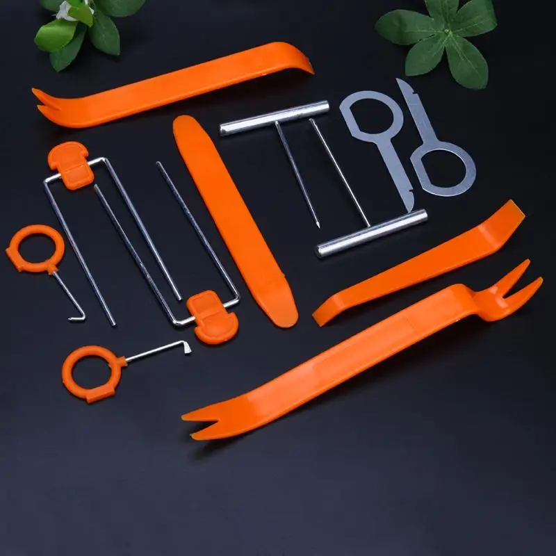 12 шт./компл. портативный пластиковый автомобильный Радио дверной зажим панель