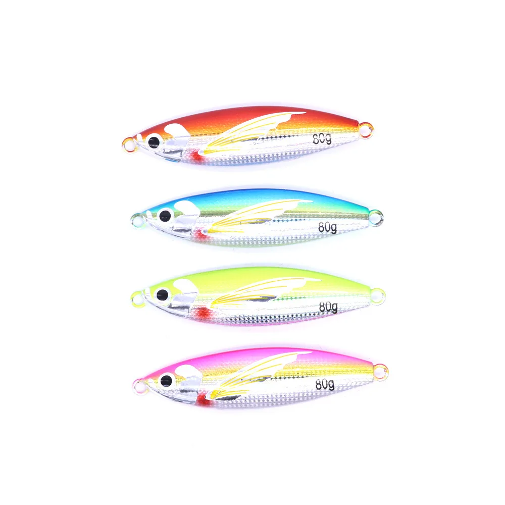 

New Arrival Japan Quality Slow Jigging Lures Lead Fish With Double Hooks 40/60/80/100G Slow Jigs Saltwater Fishing Lure