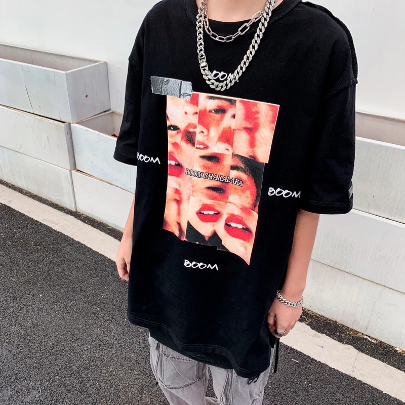 

Mens Graphics Printed T Shirt Unisex HipHop Casual Short Sleeve t shirts 2021SS Oversized Tshirts 100%Cotton Tops Tees
