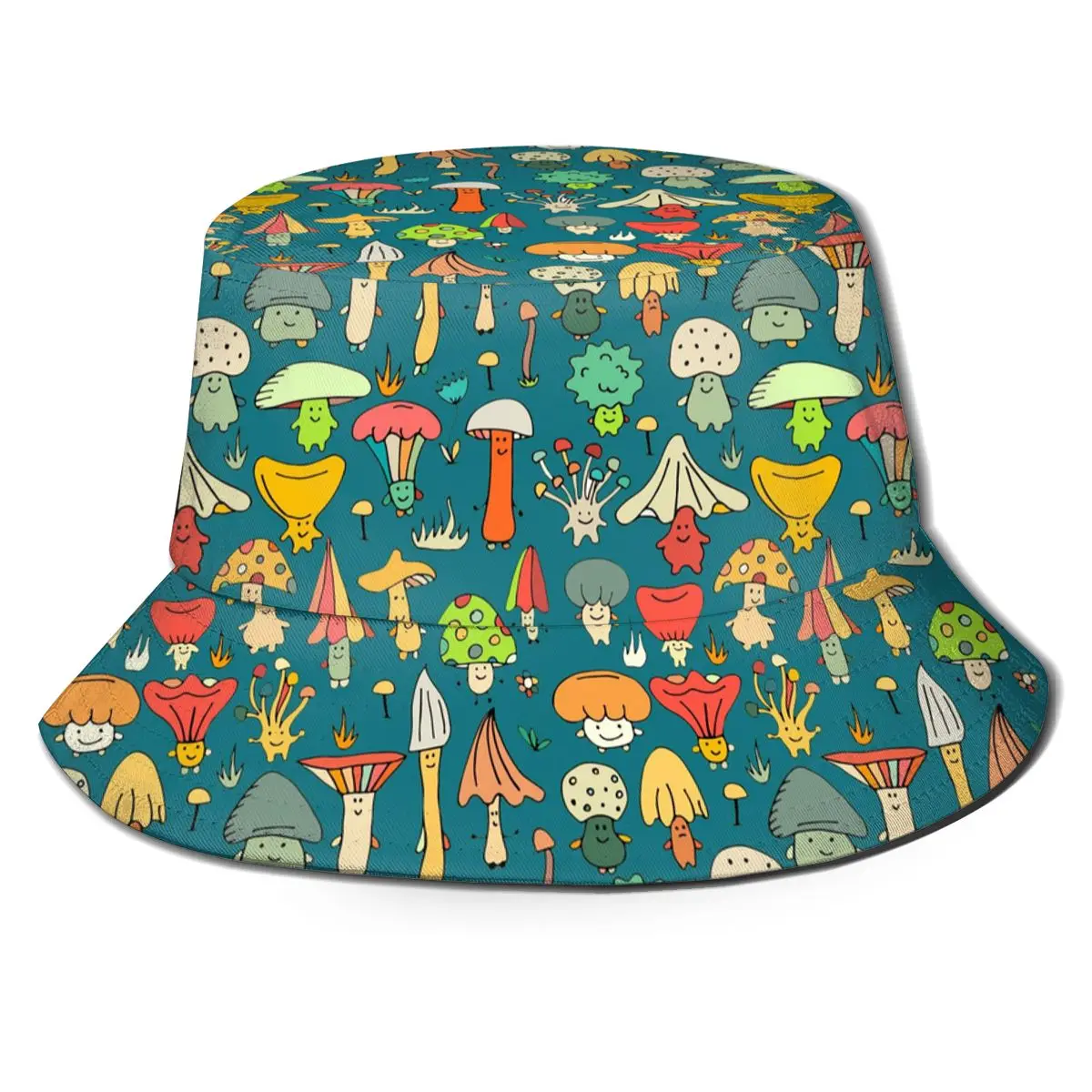 

NOISYDESIGNS Mushroom Printing Bucket Hat Women Outdoor Activities Travel Fisherman's Hat Sun Basin Bucket Hat Mujer Bonnet