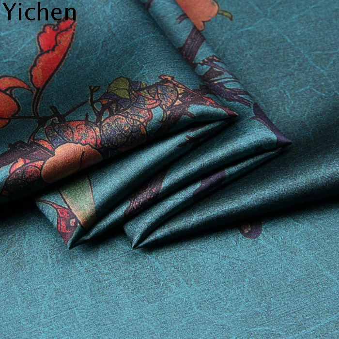 

Ткань Cheongsam Шелковый лютик, эластичный атласный геймпад