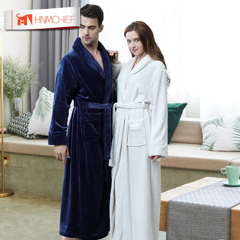 HNMCHIEF осенне зимняя фланелевая ночная рубашка с вышивкой длинная секция для