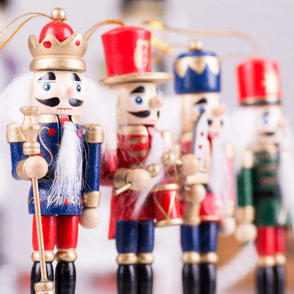 1 шт. 12 см деревянный Щелкунчик солдат Рождественское украшение новогодний декор
