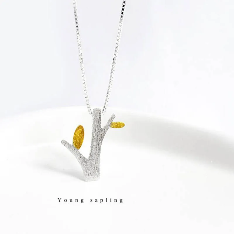 

Hot Sale Life Tree Pendant Necklaces For Women Statement 100% 925 Sterling Silver Long Chain Necklace Party Gifts Jewelry