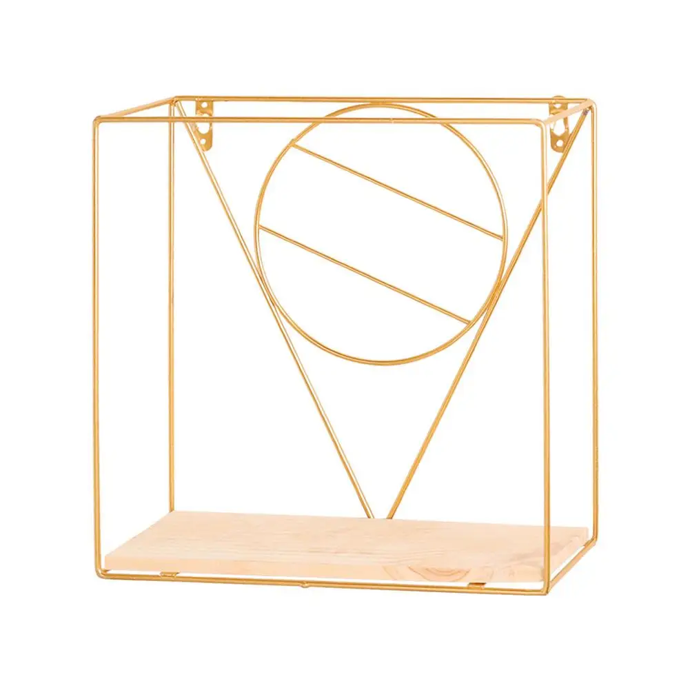 Железная деревянная настенная полка декоративный органайзер для хранения с