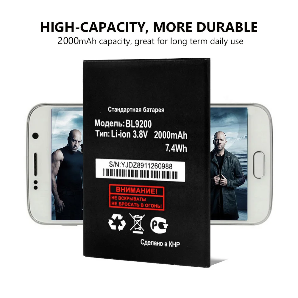 YCDC 3 7 V 2000mAh BL 9200 BL9200 сменная батарея для телефона FLY FS504 Cirrus 2 FS514 8 литий ионная