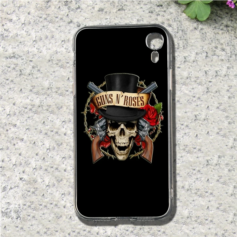 NO.2 Guns n Roses мягкий чехол для мобильного телефона из ТПУ чехол для Iphone 4, 4S 5 5S SE 5C 6 6S 7 8 Plus X XS XR максимальный чехол - Цвет: NO.2