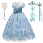 Новинка 2022, платье принцессы, платье с блестками и коротким рукавом для девочек, платье на день рождения, Рождество, вечерние костюмы, детские костюмы для девочек