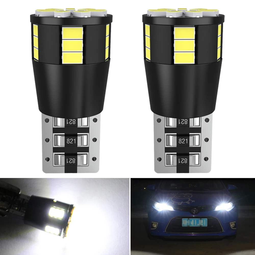 2x T10 светодиодный W5W светодиодные лампы Canbus 3014 24SMD для автомобиля стояночные огни s