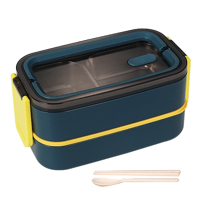 

Stainless Steel Multi Function Bento Box for Adults Kids with 2 Layers Lunch Box Meal Holder