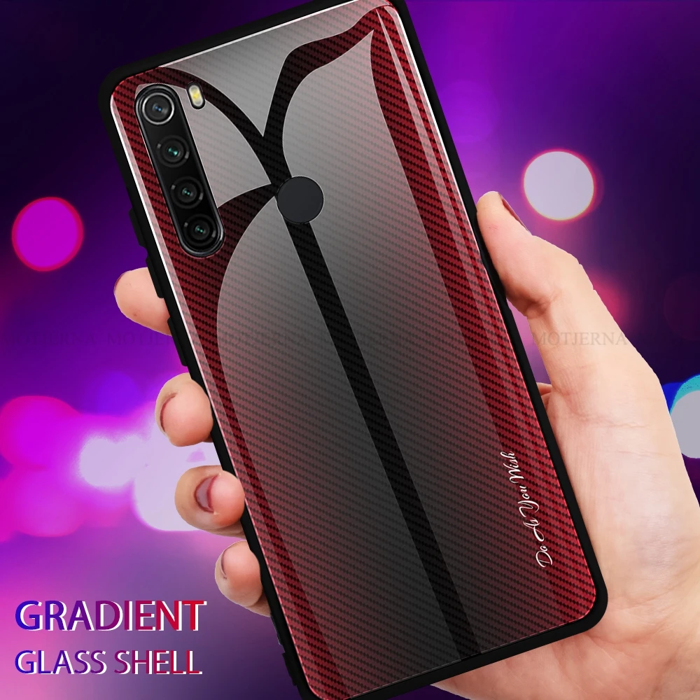 Чехол из закаленного стекла градиентного цвета для Redmi Note 8 K20 Pro 7 защитный чехол