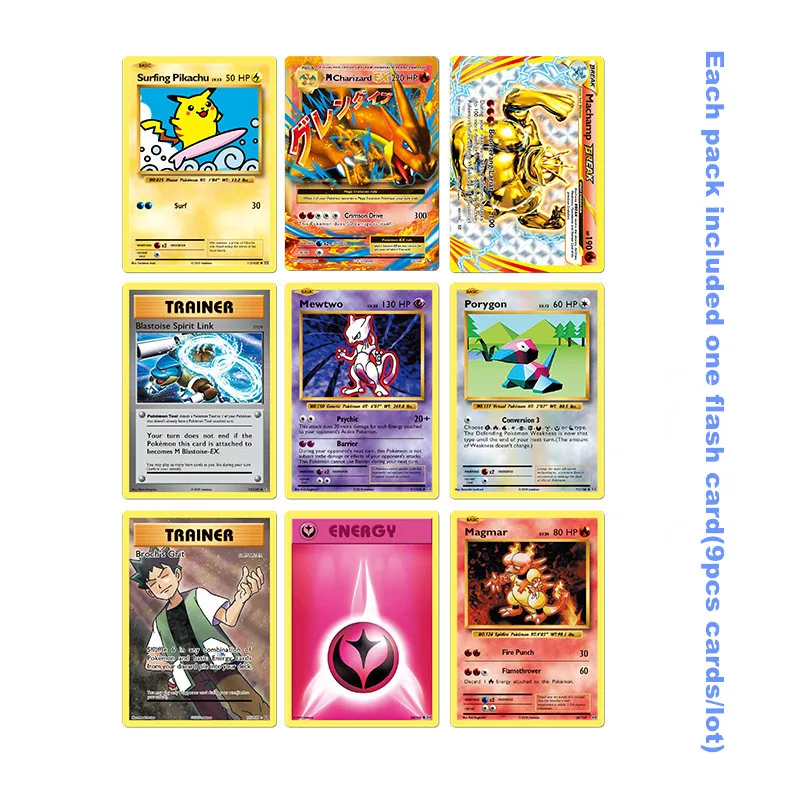 

NEW 324pcs/lot English EX Cards XY energy trainer Trading Card Playing Games Collections Pokemones Kid Gift Toys