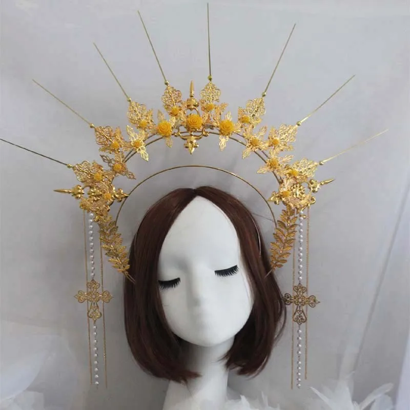 Повязка на голову Дева Хола из материала сделай сам |