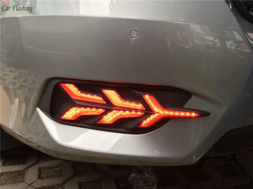 Автомобильный мигающий 2 шт. для Honda Civic 2016 2017 2018 Светодиодный отражатель вождения