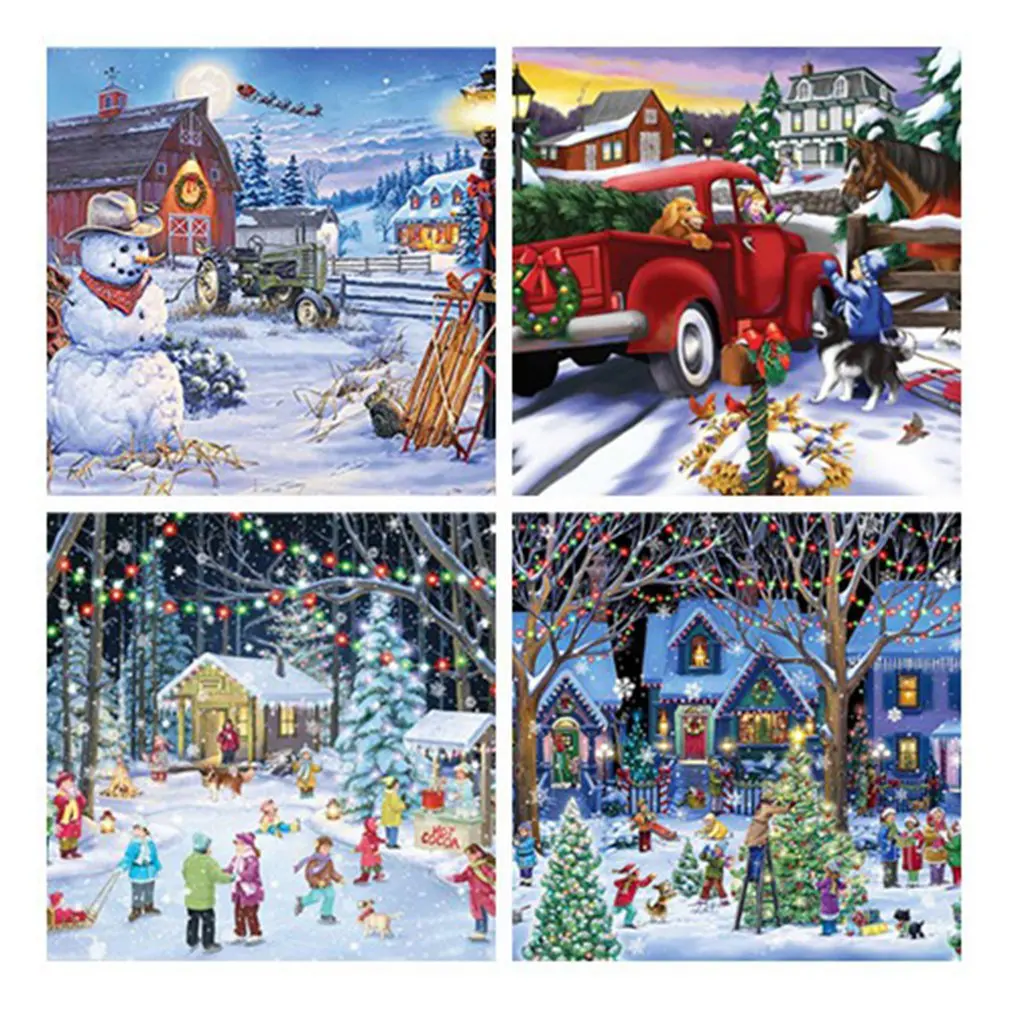 

Christmas Theme Jigsaw Puzzles 1000 Piece Puzzle Large Jigsaw Puzzle For Adult Children Puzzle Game Christmas Gifts Educational