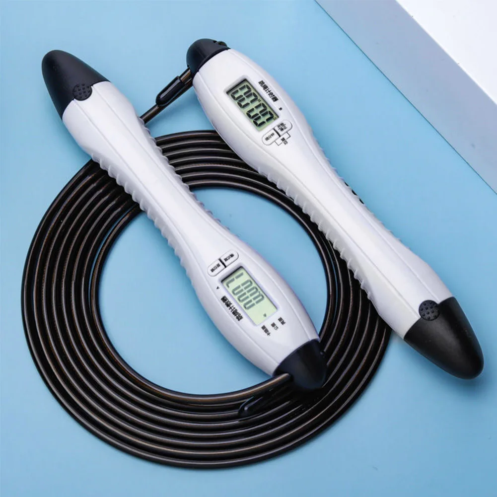 

ABS Sweat Proof Digital Counting Adjustable Length Indoor Outdoor HD Display Fitness Training Jump Rope 4 Modes Double Screen