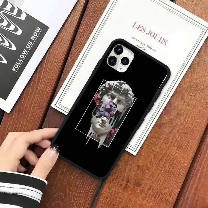 

Retro Mona Lisa Art Van Gogh David Phone Case for iPhone 11 12 pro XS MAX 8 7 6 6S Plus X 5S SE 2020 XR