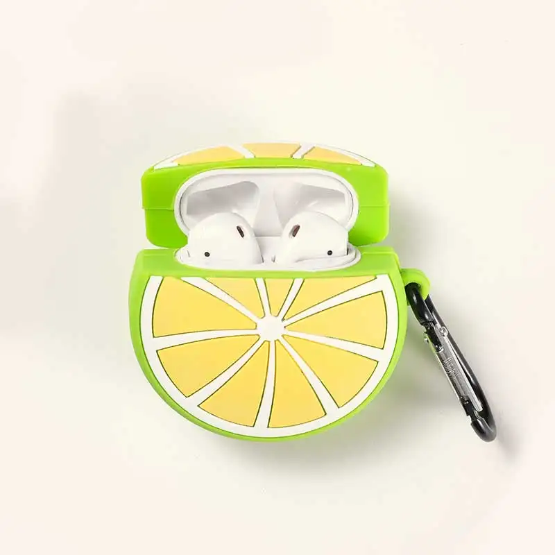 

Cartoon Cute Case For Airpods 1 2 Silicone Cover For Apple Airpods Accessories Fruit Pattern Case Earphone 3D Earphone Case
