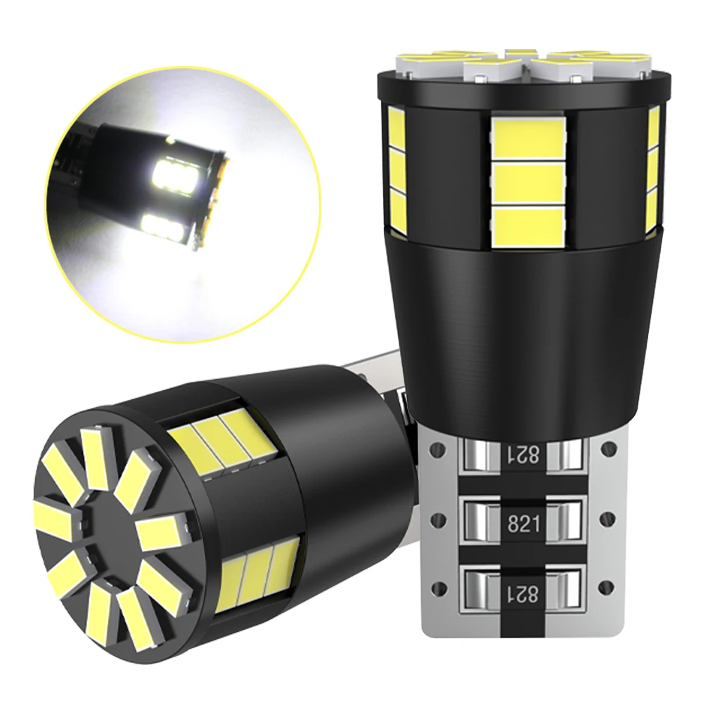 2x T10 W5W 194 168 светодиодный CANBUS Светодиодная Лампочка светильник Whie Янтарный 3014SMD