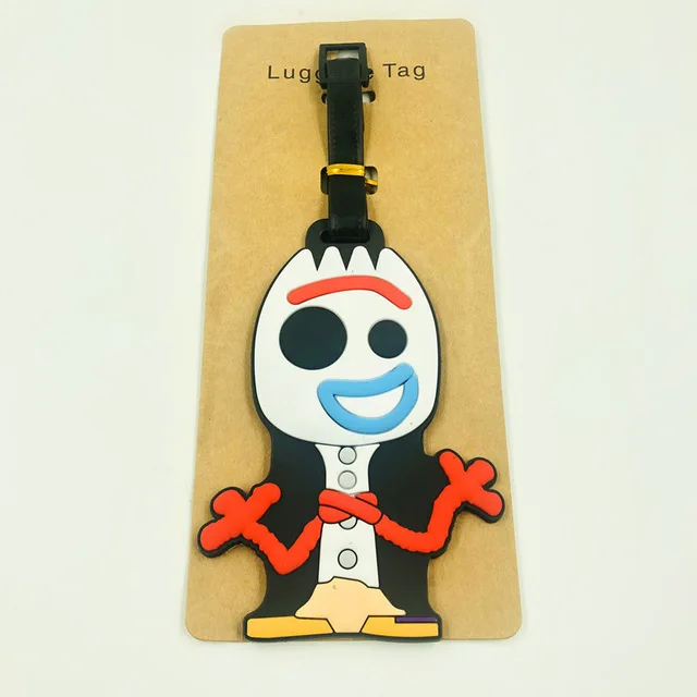 PVC Luggage Tag Ролик из мультфильма «История игрушек», 4 плюшевые куклы 15/20/25/30 см Forky и аппликацией в виде инопланетянина Базз чучела с изображением мультипликационного персонажа подарок для Для детей 15 см - Цвет: PVC Luggage Tag