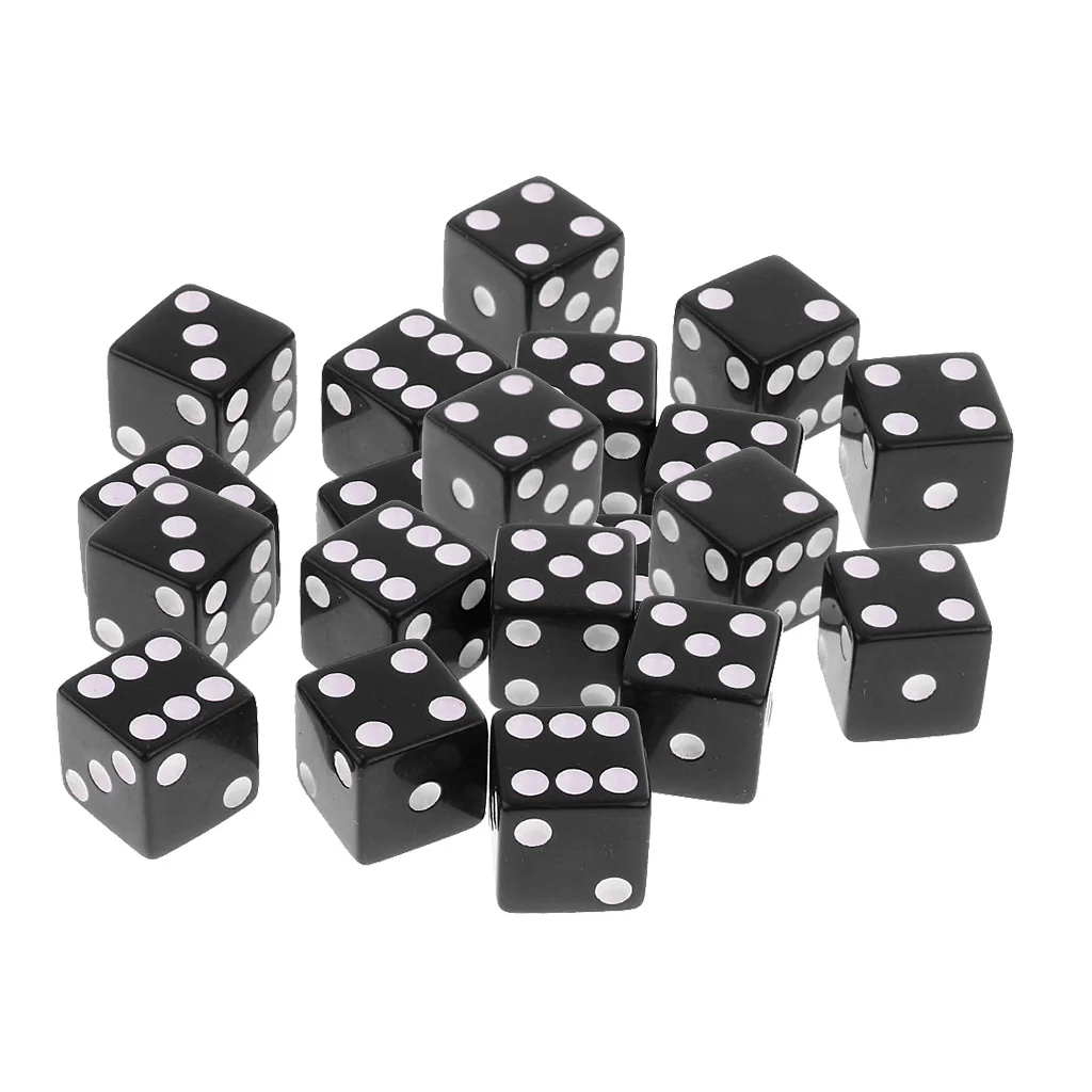 20x шестигранные D6 цифровые игральные кости для вечеринок D & RPG MTG настольные игры