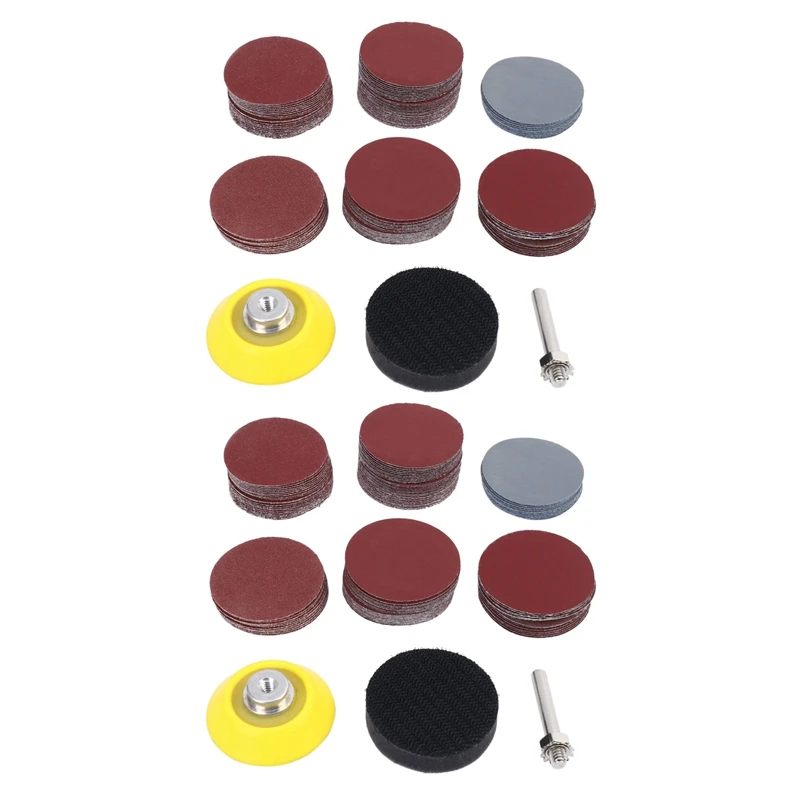 

Набор шлифовальных дисков, 2 дюйма, 200 шт., Набор насадок для дрели, шлифовального станка, вращающиеся инструменты с задней пластиной, хвостов...