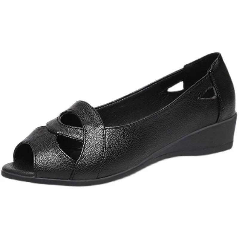 

Clogs Wedge 2021 Summer Comfort Shoes for Women Soft Open Toe Sandals Straps Espadrilles Platform Suit Female Beige Peep Flat G