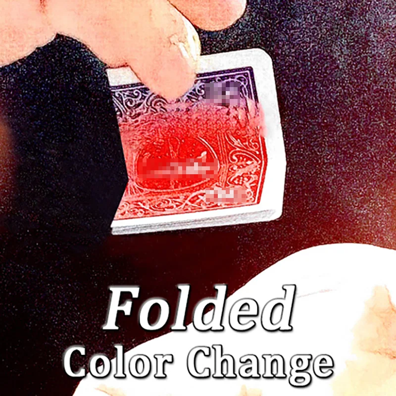 Tarjeta plegable que cambia de Color para trucos de Magia, juguete de Magia, Magia-0