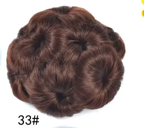 T27/30/4 9 цветов Pervado волосы синтетические волосы кудрявые шиньон коготь Updo Bun Аксессуары женские волосы кусок Стиль Высокая температура волокна - Цвет: T27/30/4