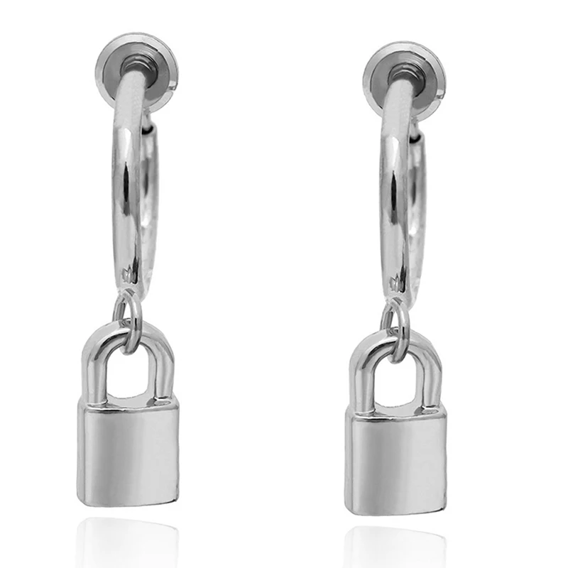 Круглые круглые серьги-кольца серебряного цвета Золотые серьги большие кольца с