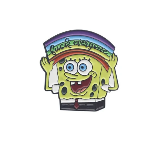Классическая мультяшная Радужная губчатая брошь для геев броши эмалированные