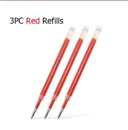 3pc Red Refills Оригинальные ручки-вывески Xiao mi jia, 9,5 мм, ручки-вывески, гладкие, швейцарские, японские, черные чернила, долговечные ручки-вывески - Цвет: 3pc Red Refills