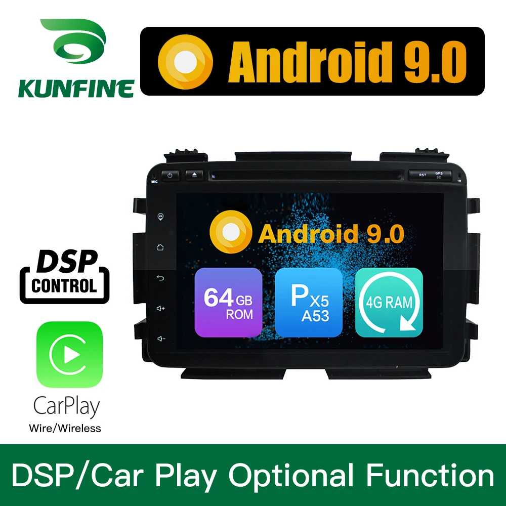 Автомобильный мультимедийный плеер Android 9 0 восемь ядер 4 Гб ОЗУ 64 ПЗУ DVD GPS стерео