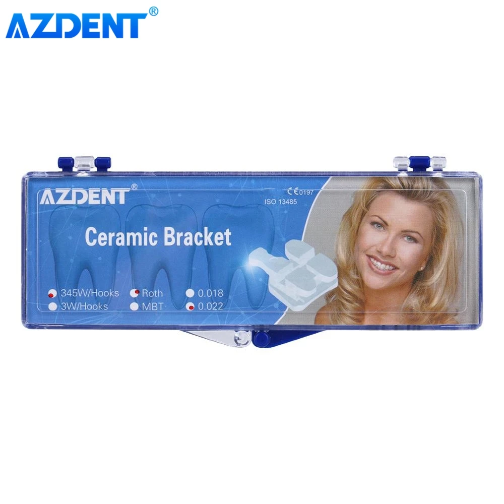 20 шт./корт. AZDENT стоматологический ортодонтический керамический Bracket Mesh Base