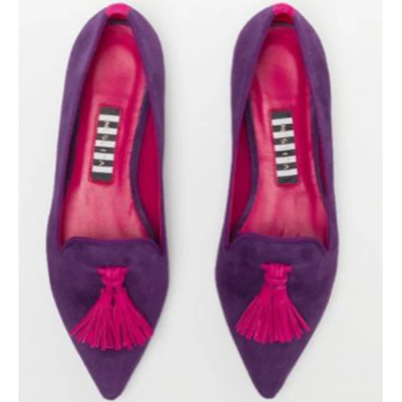 2021 New Tassel Women Shoes Moccasins Spring Autumn Suede Boat Loafers Shoes Light Slip-on Drive Flats Low-top Female Shoes