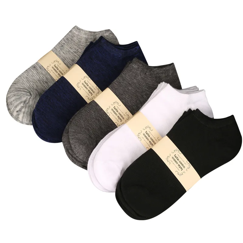 

100% Cotton Socks Men's Invisible Ankle Socks Spring and Summer Low Cut Cotton Sole Socks Low Top Thin