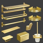 Набор аксессуаров для ванной комнаты, держатель для туалетных щеток, угловая полка, держатель для полотенец, алюминиевый набор аксессуаров для ванной комнаты